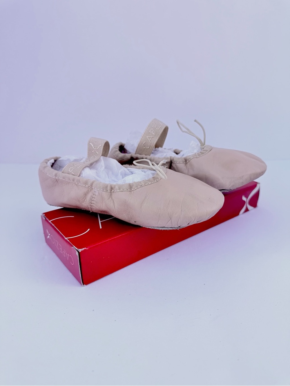 Capezio Kids Lily Leather Full Sole Ballet Slippers Pink